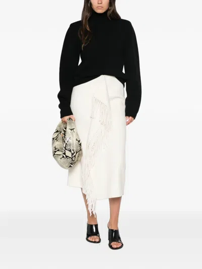 Rohe Statement-shoulder Turtleneck Sweater In Black