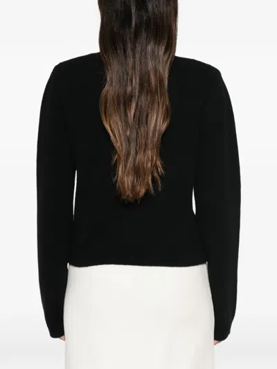 Rohe Statement-shoulder Turtleneck Sweater In Black