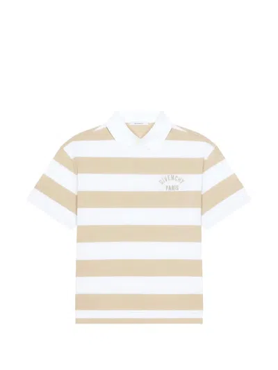 Givenchy Ss Striped Polo In White