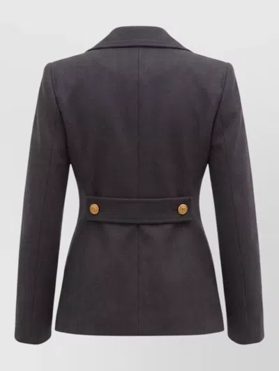 Dolce & Gabbana Double-breasted Wool Jacket In Gray