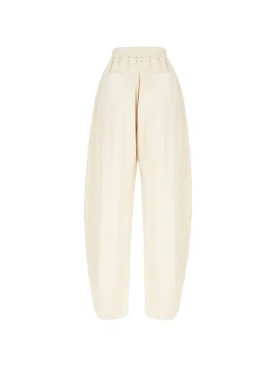 Danamè Drawstring Trousers In White