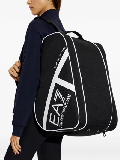 Ea7 Logo-print Backpack In Black