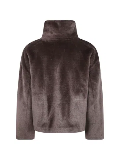 Betta Corradi Reversible Faux-fur Jacket In Brown