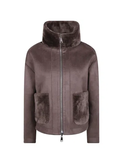 Betta Corradi Reversible Faux-fur Jacket In Brown