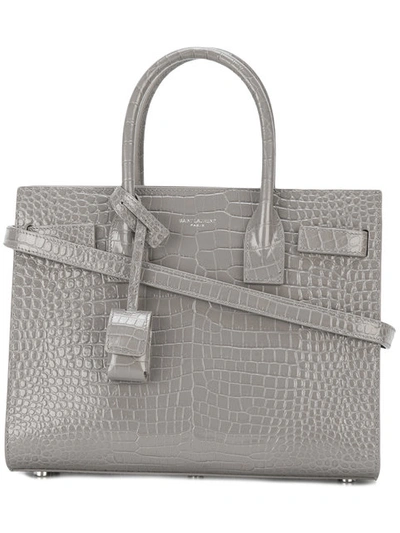 Saint Laurent Small Sac De Jour Tote Bag In Grey