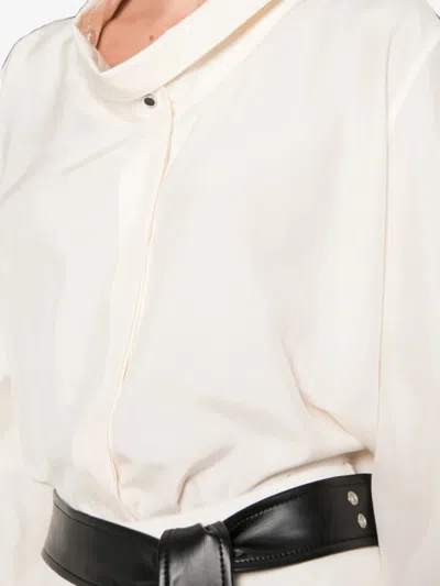 Givenchy Ruffled Silk Blouse In Neutral