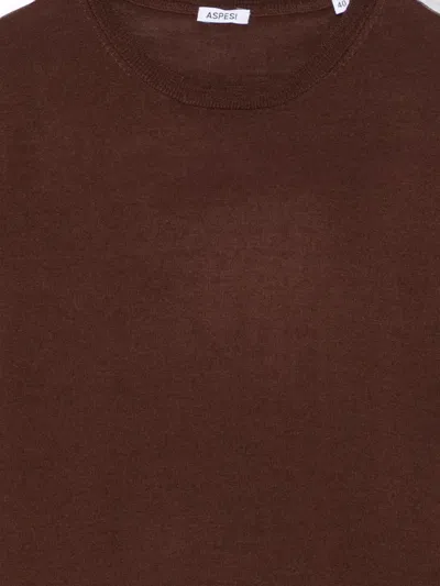 Aspesi Pullover Mit Rundhalsausschnitt In Brown