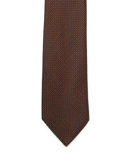 Canali Geometric-pattern Tie In Multi