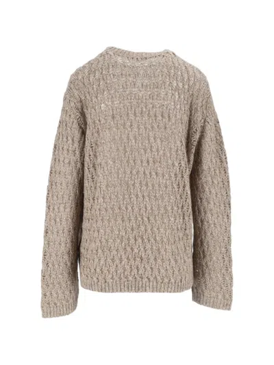 Eleh Open-knit Sweater In Neutral