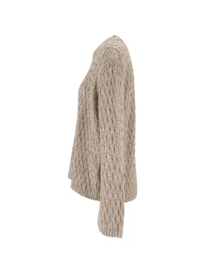 Eleh Open-knit Sweater In Neutral