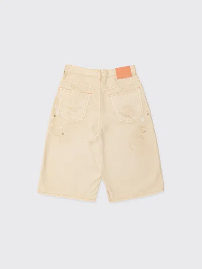 Acne Studios Distressed Denim Shorts In White