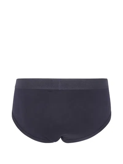 Tom Ford Logo-waistband Briefs In Black