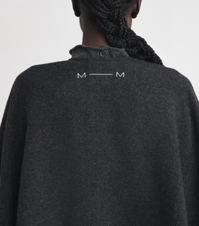 Mm Wool-blend Cardigan In Grey