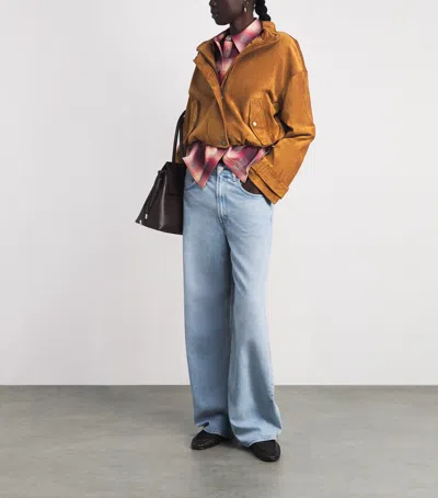 Veronica Beard Suede Bateman Jacket In Brown