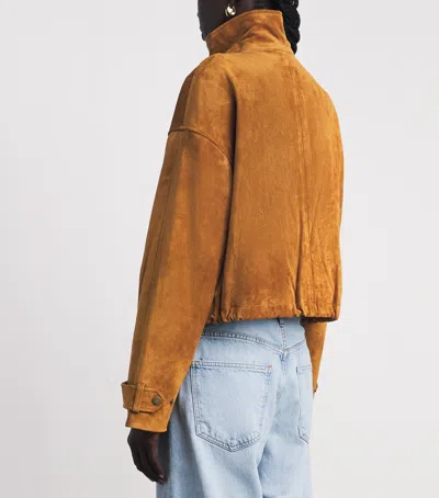 Veronica Beard Suede Bateman Jacket In Brown