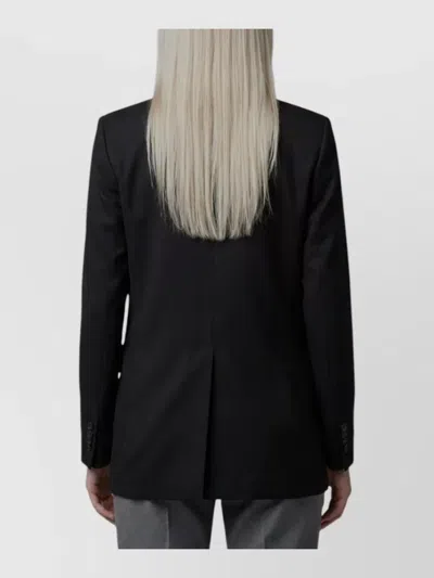 Tagliatore Silk Blend Double-breasted Suit Jacket In Black