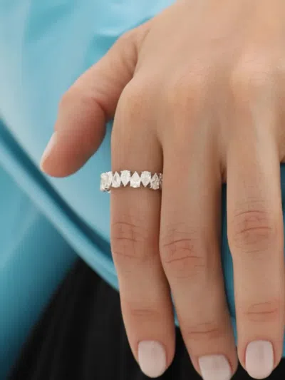 Solo For Diamonds Pear-cut Diamond Ring In Silver