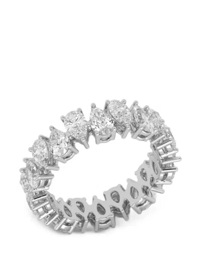 Solo For Diamonds Pear-cut Diamond Ring In Silver