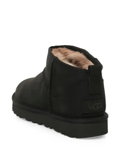 Ugg Classic Ultra Mini Suede Boots For Woman In Black