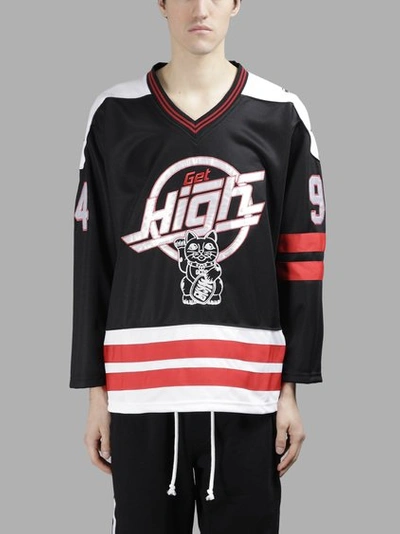 Gcds Patched Techno Satin Hockey Jersey In Black | ModeSens
