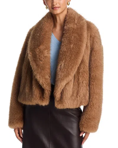 A.l.c A. L.c. Solange Faux Fur Cropped Coat In Brown