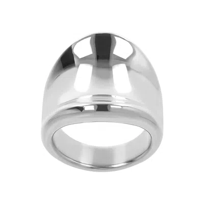Autentica - Graduated Concave Ring In Silver