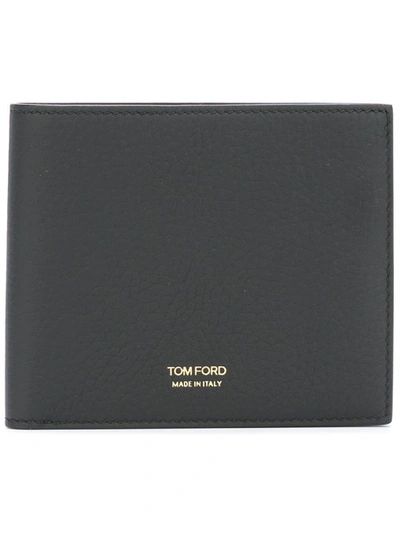 Tom Ford Full-grain Leather Billfold Wallet In Navy