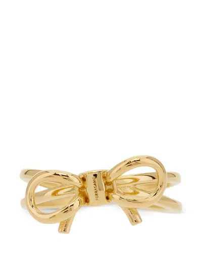Ferragamo Ring With Bow In Metallic