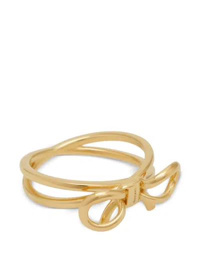 Ferragamo Ring With Bow In Metallic