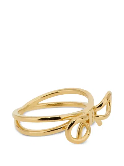 Ferragamo Ring With Bow In Metallic