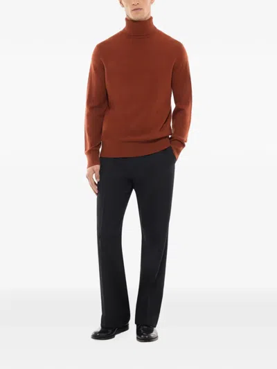 Fursac Gestrickter Rollkragenpullover In Brown