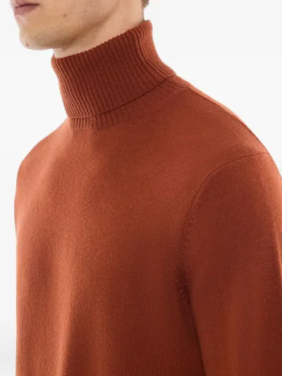 Fursac Gestrickter Rollkragenpullover In Brown