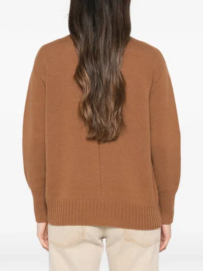 Why Ci Rollkragenpullover Mit Geripptem Saum In Brown