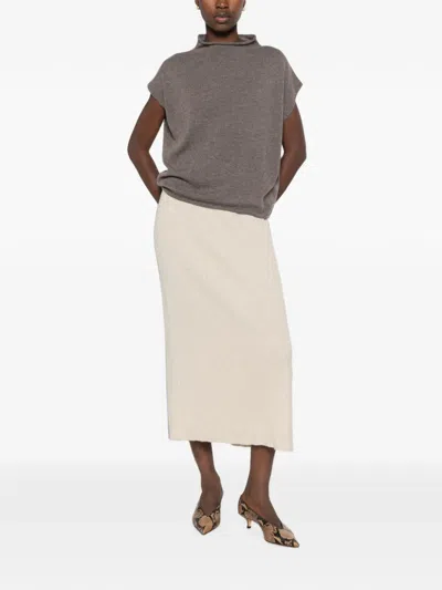 Why Ci Ärmelloser Pullover Mit Rollsaum In Brown