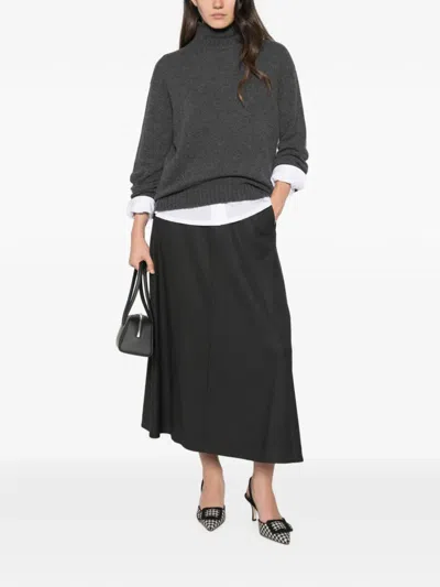 Why Ci Pullover Mit Geripptem Saum In Gray