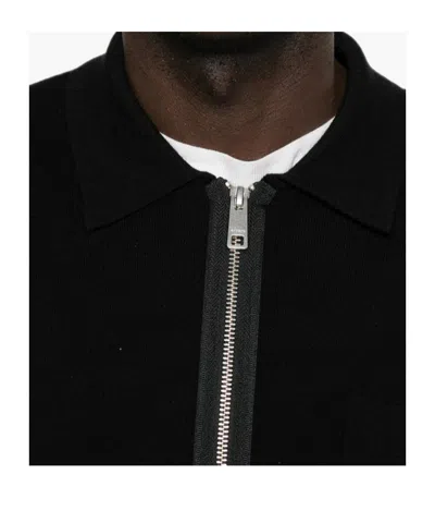 Samsoe & Samsoe Samsoe Samsoe Zip-front Knit Cardigan With Chest Pocket In Black
