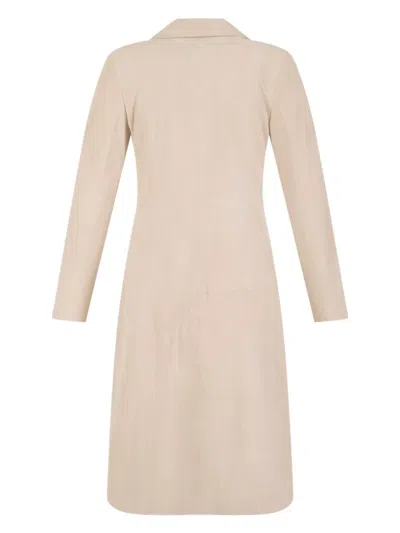 Dancassab Grisi Single-breasted Coat In Neutral