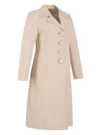 Dancassab Grisi Single-breasted Coat In Neutral
