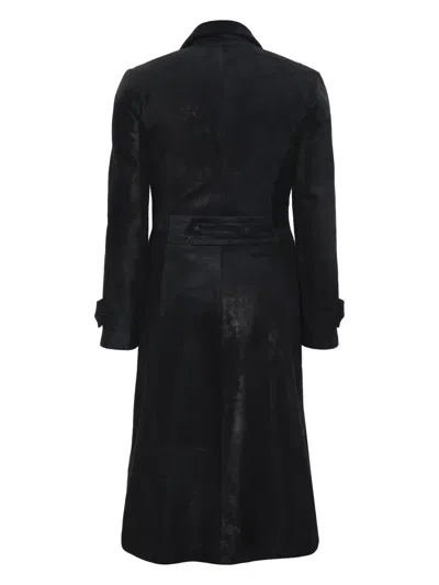 Dancassab Nova Double-breasted Coat In Black