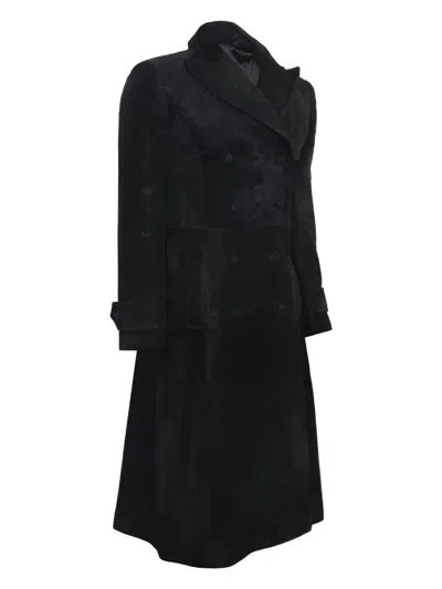 Dancassab Nova Double-breasted Coat In Black