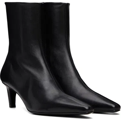 Jude Black Cave Ankle Boots In Black