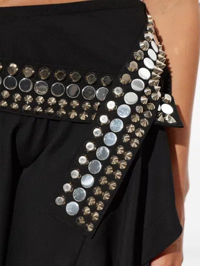 Iro Vanopia Stud-embellished Mini Skirt In Black