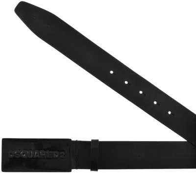 Dsquared2 Plaque Belt Black In Black