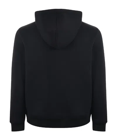 K-way Logo Patch Drawstring Hoodie In Black