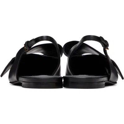 Givenchy Black Twisted Ribbon Slingback Ballerina Flats In Black