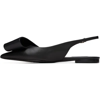 Givenchy Black Twisted Ribbon Slingback Ballerina Flats In Black