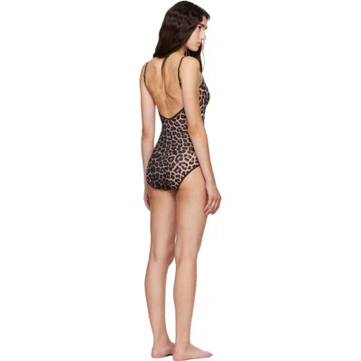 Baserange Beige Emily Bodysuit In Leopard