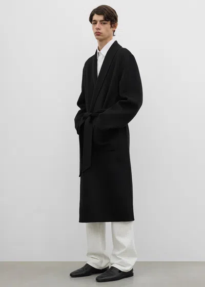 Totême Robe Doublé Coat Black In Black