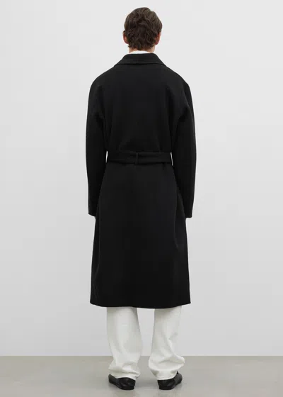Totême Robe Doublé Coat Black In Black