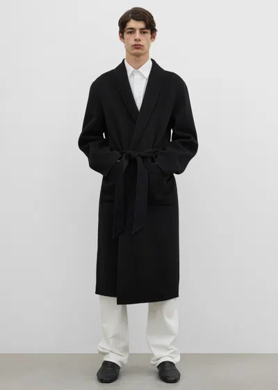Totême Robe Doublé Coat Black In Black
